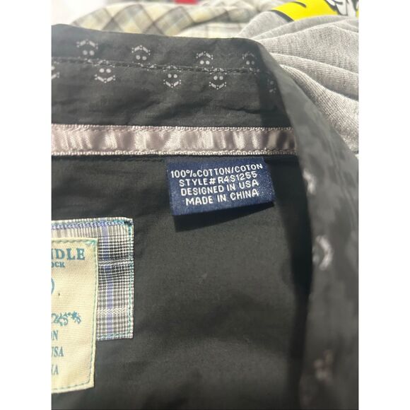 Panhandle Rough Stock Extra Large (XL) Western Black Pearl Snap - Picture 3 of 7